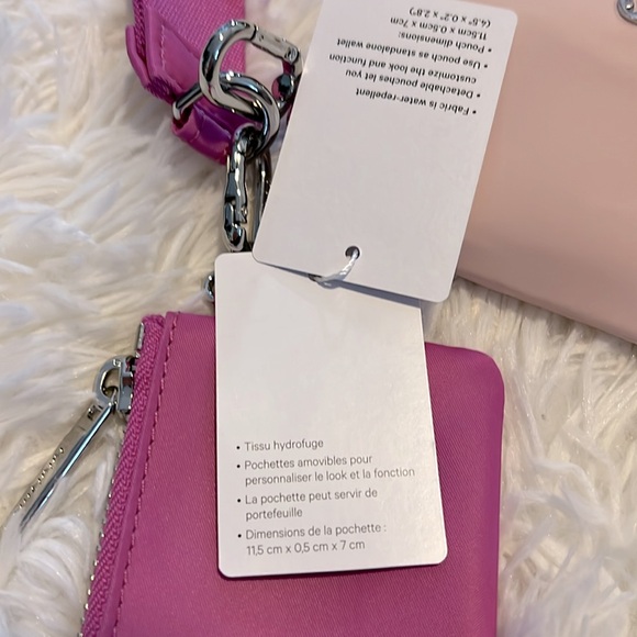 Lululemon Dual Pouch Wristlet Color POW Pink Tone / Flush Pink NWT - Picture 8 of 8